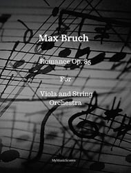 Bruch Romance for Viola and String Orchestra Orchestra sheet music cover Thumbnail